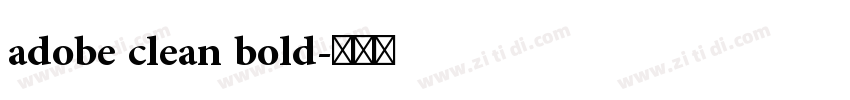 adobe clean bold字体转换